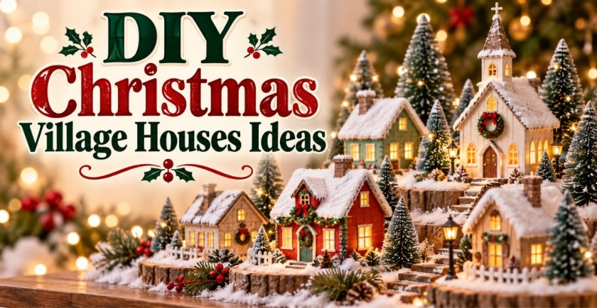 DIY Christmas Village Houses Ideas