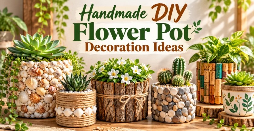 Handmade DIY Flower Pot Decoration Ideas
