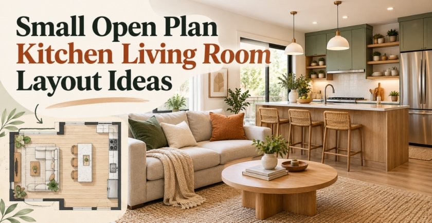 Small Open Plan Kitchen Living Room Layout Ideas