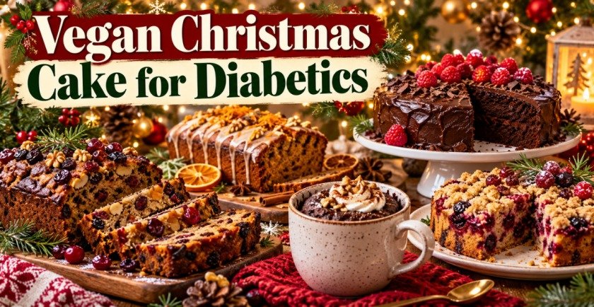 Vegan Christmas Cake for Diabetics