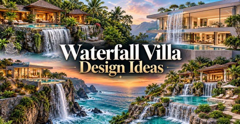 waterfall villa design ideas